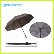 Parapluie de golf promotionnel de haute qualité en fibre de verre de pongé de Rod de 2015
